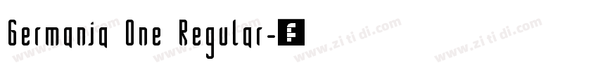 Germania One Regular字体转换